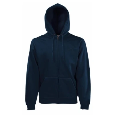 Image of Fruit of the Loom Men&#039;s Zip front Classic Hooded Jacket,Blue (Deep Navy),Manufacturer Size:XX Large