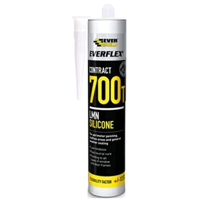 Image of Everbuild Everflex 700T Silicone Sealant Superior Adhesion Weatherproof Neutral Cure Suitable For Internal And External Use Bronze 300ml