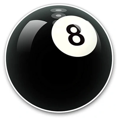 Image of Vinyl Stickers (Set of 2) 7.5cm 8 Ball Pool Snooker #3004