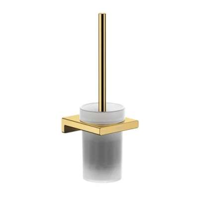 Image of hansgrohe AddStoris Toilet brush holder wall mounted, polished gold optic, 41752990