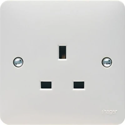Image of Hager Sollysta 13 A 1 Gang Unswitched Socket WMS81