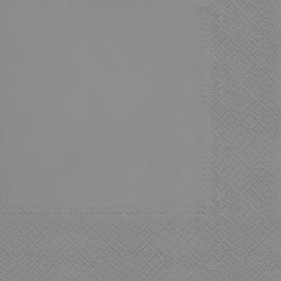 Image of 3 Ply Decorative Tissue Paper Napkins Serviettes for Decoupage Lunch 33cm x Pack of 20 (Grey)