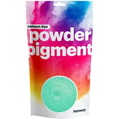 Image of Hemway Cement Dye Powder Pigment Concrete Color Render Mortar Pointing Powdered Brick Toner Plaster Metallic Jade Green 50g / 1.75oz