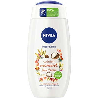 Image of NIVEA Winter Moment Shea Shower Gel (250 Ml), with Scent of Butter, Creme Nourishing Oil