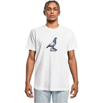Image of Mister Tee DOVE Print Tshirt, Men&#039;s, Size: 3XL, White