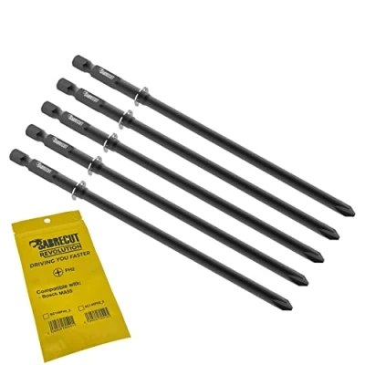 Image of 5 x SabreCut SC146PH2_5 146mm PH2 Compatible with Bosch MA55 MA 55 2608522068 Autofeed Collated Drywall Screwdriver Gun Bit Single Ended Phillips No.2 Heavy Duty