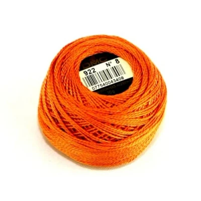 Image of DMC Cotton Perle Thread Size 8 922 per 10 Gram Ball