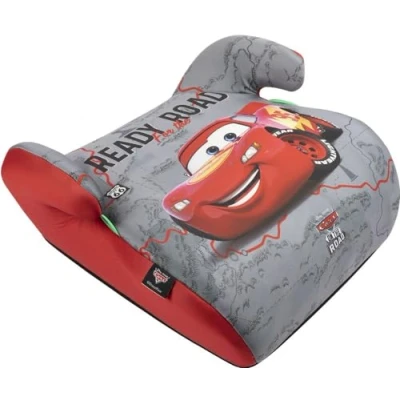 Image of Disney Cars i Size ECE R129 Baby Booster Seat with Height 125 to 150 cm Graphics, Child on Grey Background