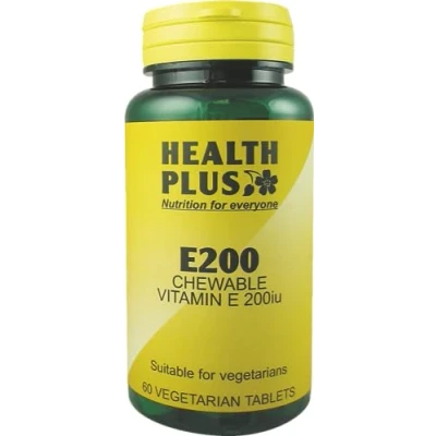 Image of Health Plus E200 Chewable Vitamin E Supplement 60 Tablets