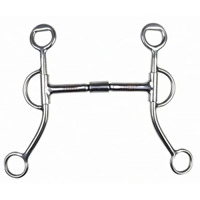 Image of HKM 4354 Snaffle Bit with Shanks, Billy Allen Western Copper Insert, 135