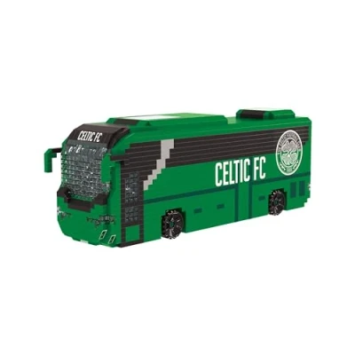 Image of FOCO Officially Licensed Celltic FC Football BRXLZ Bricks 3D Coach Toy Model Scottish Premiership Construction 1347 Pieces Ages 12+ Sports Merchandise