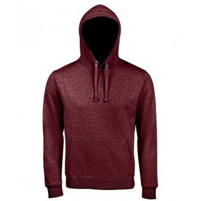 Image of SOLS Unisex Adults Spencer Hooded Sweatshirt (Heather Oxblood) Multicolour Size X Small