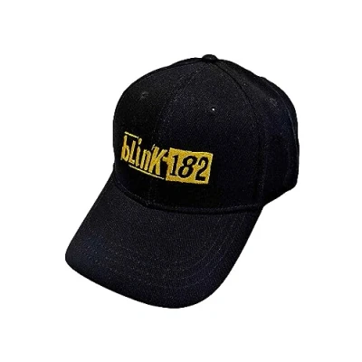 Image of Blink 182 Baseball Cap Modern Band Logo Official Black One Size