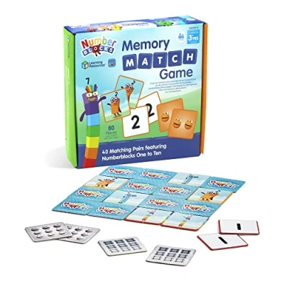 Image of Learning Resources Numberblocks Memory Match Game, Kids Card Matching Game with 4 Ways to Play, Board Games for Age 3 5, Preschool Activities, Toddler Numbers &amp; Counting Maths