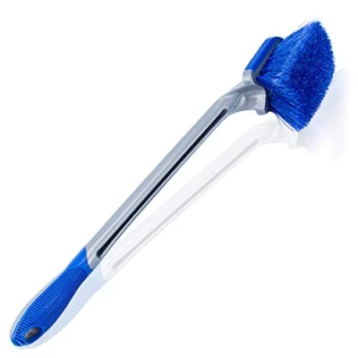 Image of WCBDUT Car Wheel Cleaning Brush, Brush for Alloy and Tyre Cleaning, Rim Cleaner Your Car, Motorcycle or Bicycle Tire Washing Tool (Long Handle)
