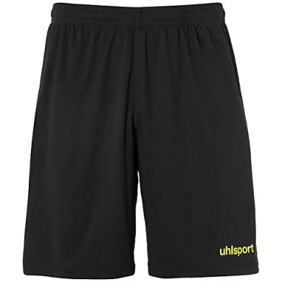 Image of uhlsport Kid&#039;s Center Basic Shorts Children&#039;s, Black/Lime Yellow, 116