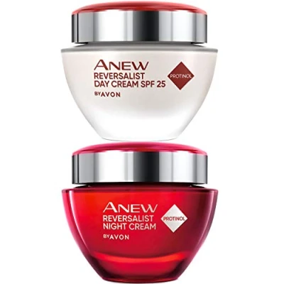 Image of Anew Reversalist Day perfecting cream SPF 25 50ml and Night Revitalising with protinol by Avon