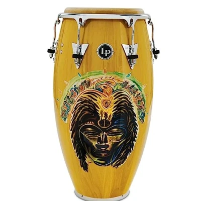 Image of Latin Percussion LP559X SAS Conga Santana Africa Speaks 11 3/4 Inch Vibrant Yellow Chrome Hardware