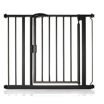 Image of Bettacare Auto Close Stair Gate, 89.4cm 96.4cm, Matt Black, Pressure Fit Safety Baby Barrier for Doors Hallways and Spaces, Easy Installation