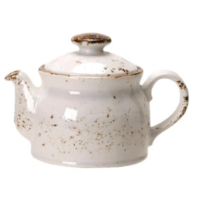 Image of Steelite Craft Club Teapot White 15oz / 425ml Rustic Ceramic