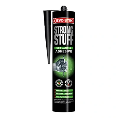Image of EVO STIK Strong Stuff Sealant &amp; Adhesive, Flexible and Waterproof Sealant, High Strength Solvent Free, Colour: White