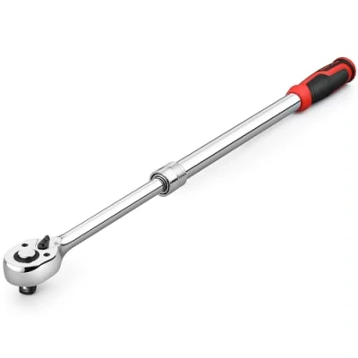 Image of MAXPOWER 1/2 Inch Drive Extendable Ratchet Wrench, Socket Quick Release 72 Tooth Reversible Ratcheting Feature(17 1/8&quot; 22 5/8&quot; Length)