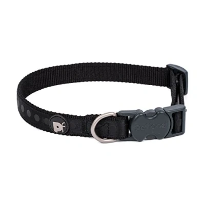 Image of Petface Tonal Dots Print Dog Collar, Medium, Black