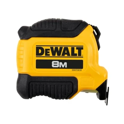 Image of DeWALT Compact Series Tape Measure 8m (Width 28mm) (Metric Only) 3m of extended reach allows easy one person work finger brake for ultimate blade control Accuracy: EC Class II
