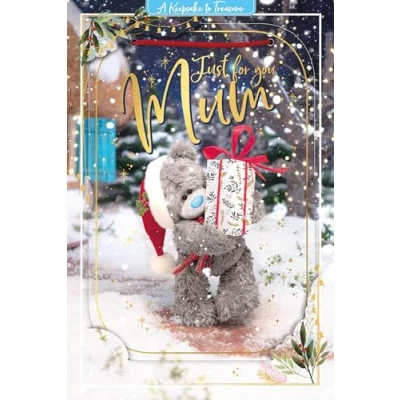 Image of Me To You Bear 3D Holographic Just For Mum Christmas Card