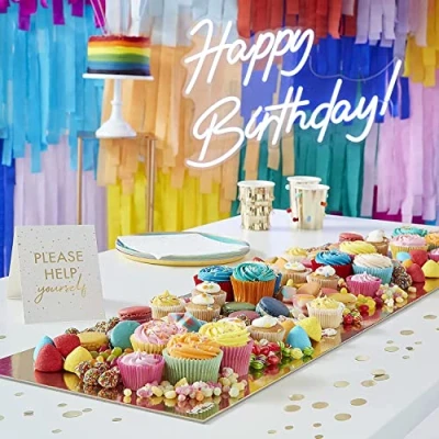Image of Ginger Ray Navy Blue Eco Friendly Paper Party Happy Birthday Napkins 16 Pack