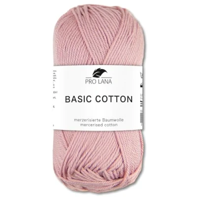 Image of Frida&#039;s Wollhaus Pro Lana 50 g Basic Cotton Knitting Crochet Wool Yarn 64 Colours (32 Dusky Pink)