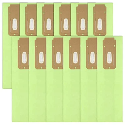 Image of Pack 12 Vacuum Bags for Oreck XL XL2 Replacement Dust Bag Type CC, CCPK8DW Parts BM06 Kit, Fit All Upright Cleaner, Green