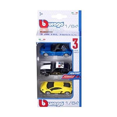 Image of Bburago 59030 Set of 3 Vehicles 1/64, Sent at Random