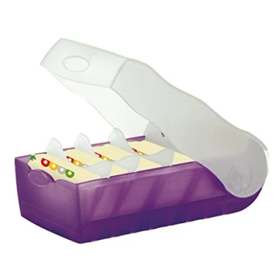 Image of HAN 998 673, CROCO Flashcard Index Box. For learning vocabulary in an ingeniously simple way, A8, translucent purple