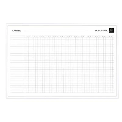 Image of Exacompta Ref 57160E Exaplanner Project Management Magnetic Wall Planner 900 x 590mm in Size, 240 Dry Wipe Magnets Supplied, Fixings &amp; Storage Box Provided