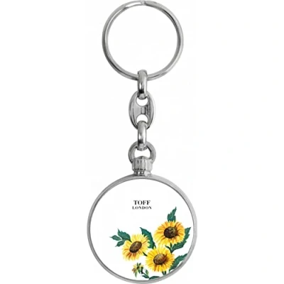 Image of Toff London Yellow Sunflower Flower Keyring