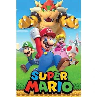 Image of Pyramid Nintendo Super Mario Character Montage Poster