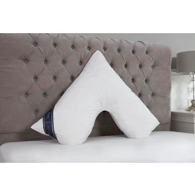 Image of Littens V Shape Body Neck Support Pregnancy Orthopaedic Goose Feather &amp; Down Pillow, 100% Cotton Case, Proof