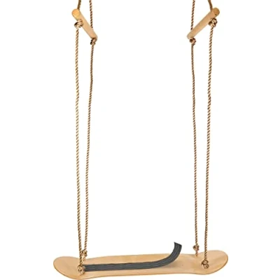 Image of Small Foot Wooden Skateboard, w/Hand Grips, Adjustable Height, for Swinging While Standing or Seated, 3+ yrs, 12091, Wood, Multicolor, max. Load Capacity 100 kg