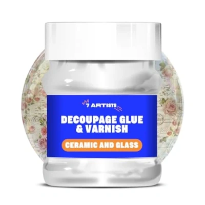 Image of 7 Artists Decoupage Glue 230 ml Ceramic and Glass Water Based Varnish Sealer