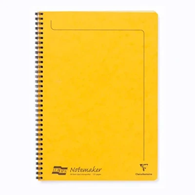 Image of Clairefontaine Europa 4866Z A4 Wirebound Notemaker, Yellow