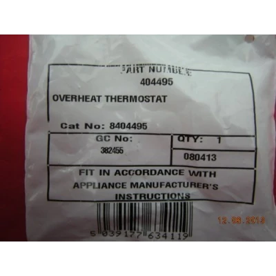 Image of POTTERTON OVERHEAT THERMOSTAT 404495