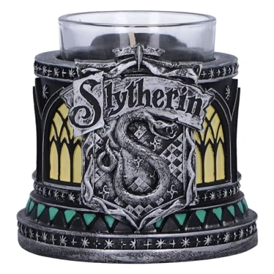 Image of Nemesis Now Harry Potter Slytherin Tea Light Holder 7.5cm, Resin, Silver, Officially Licensed Merchandise, House Decor, Cast in the Finest Expertly Hand Painted