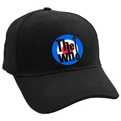 Image of The Who Baseball Cap Classic mod Target Band Logo Official Strap Back One Size Black