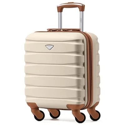 Image of Flight Knight Lightweight 4 Wheel ABS Hard Case Small Suitcase Approved for Over 100 Airlines Including easyJet, British Airways, Ryanair, Jet2, Emirates &amp; Many More Carry On 45x36x20cm
