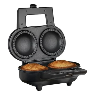 Image of Cooks Professional Deep Fill Pie Maker 2 Capacity Perfect for Savory, Fruit, Meat, &amp; Vegetable Pies Non Stick Plates Easy Use Cleanup