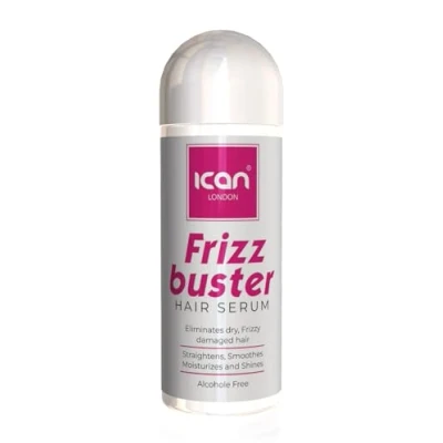 Image of ican London Frizz Buster Hair Serum For Dry, Frizzy Damaged Alcohol Free 207ml