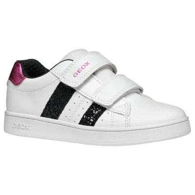 Image of Geox J ECLYPER Girl A Sneaker, White, 10 UK Child