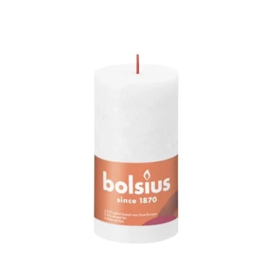 Image of Bolsius Pillar Candle Rustic Cloudy White 13 cm / ø 7