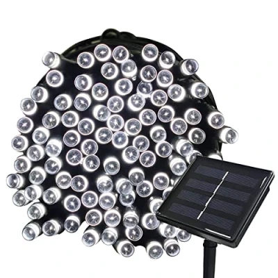 Image of Tuokay, Solar Garden Lights, Outdoor Fairy Waterproof 72ft 22m 200 LED 8 Twinkling Modes, Decorative Lighting String Lights for Home, Gazebo, Patio, Lawn, Wedding Ornament (White)